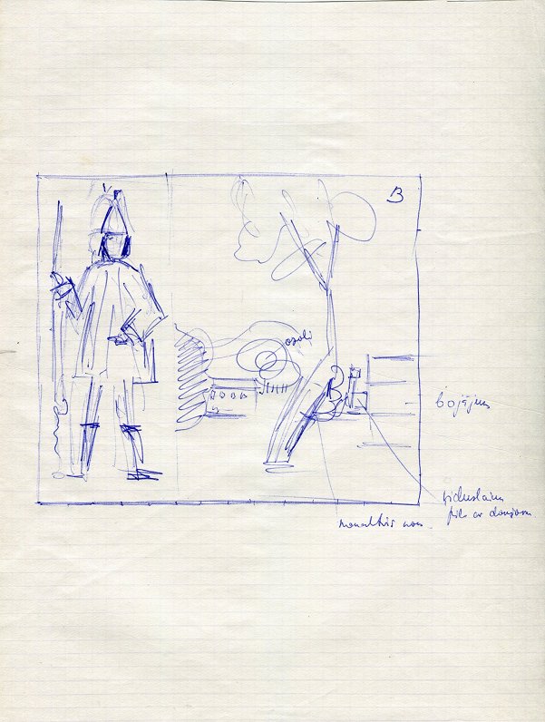 Sienas gleznojuma skice. Autore Dace Puķīte (1974)