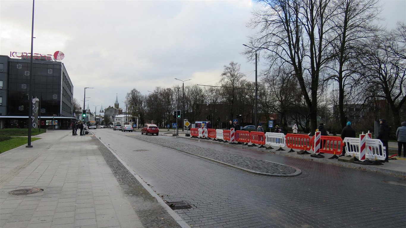 Реконструкция участка трамвайного пути на улице Лиела