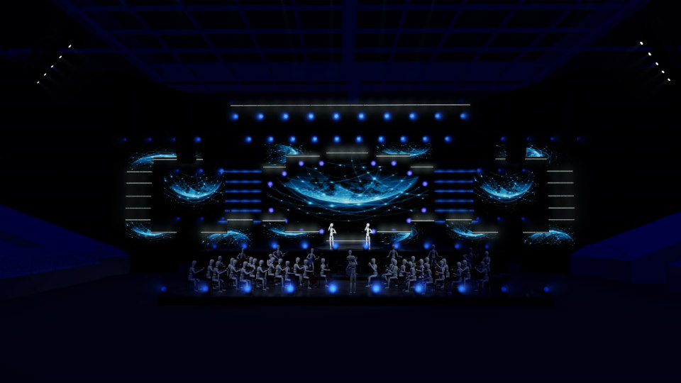 Визуализация концертов фестиваля в Arēna Rīga
