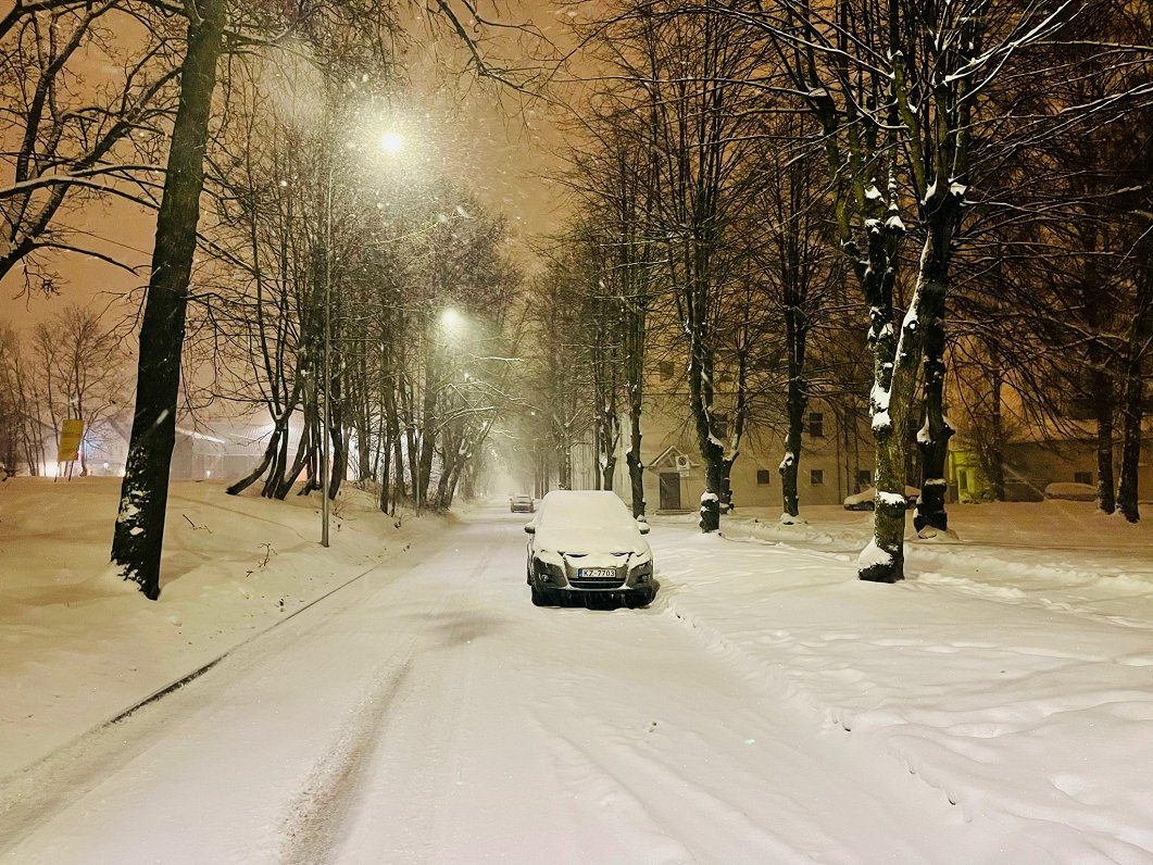 Sniegputenis Rīgā. 2023. gada 30. novembris.