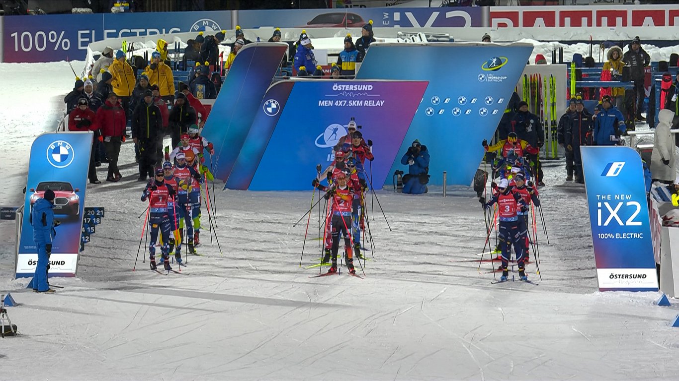 Latviske skiskyttere kommer ikke i mål på stafetten, de avslutter bak alle konkurrentene.  Hovedhendelser / Artikkel