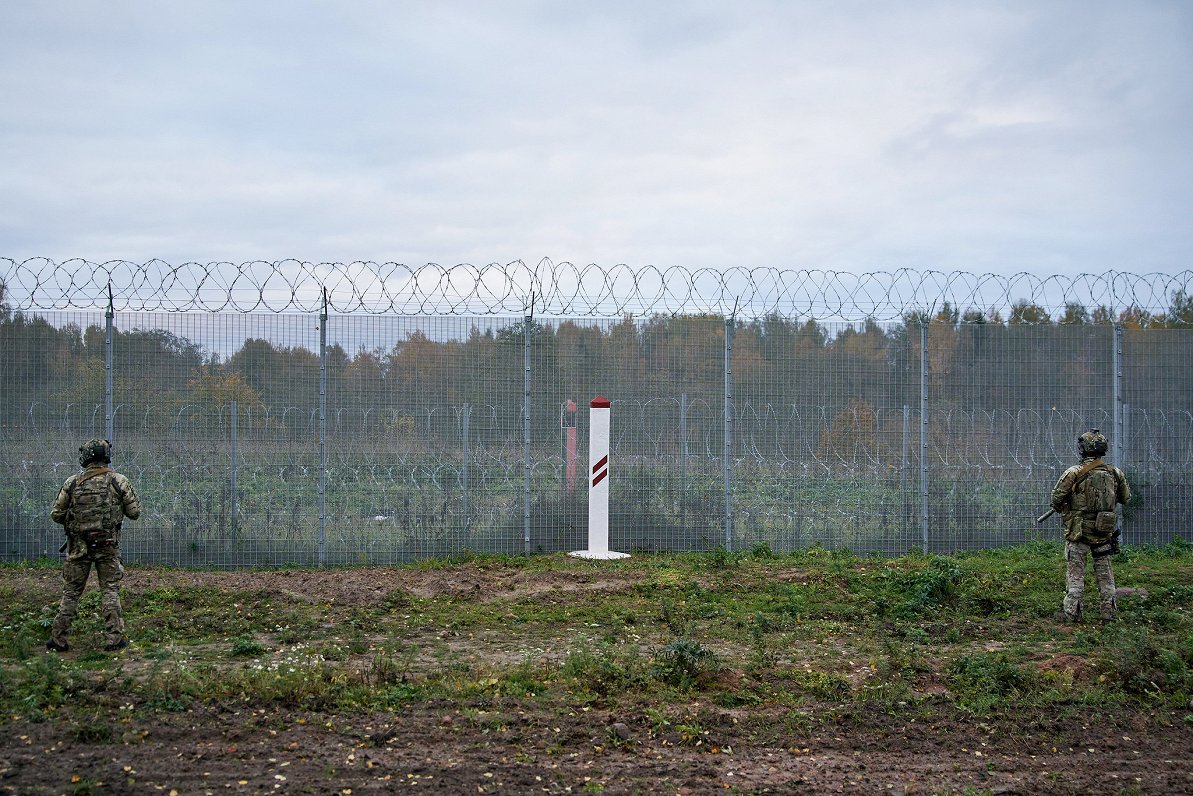 Забор на восточной границе Латвии
