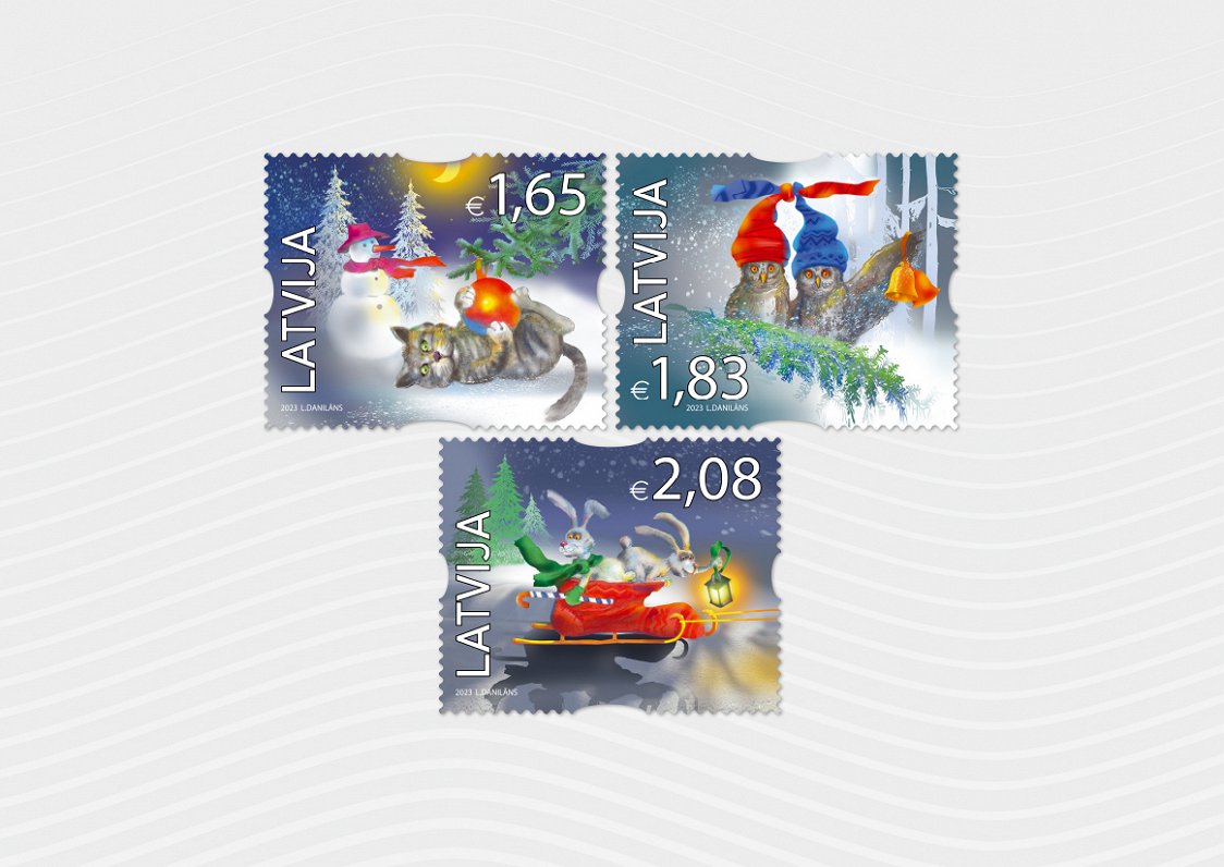Luda Danilāna veidotas pastmarkas sērijā &quot;Ziemassvētki&quot;