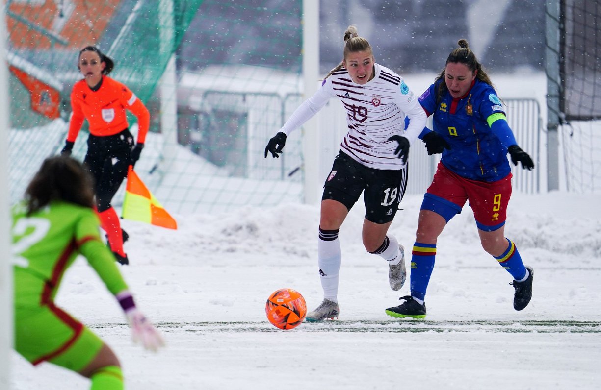 Latvijas un Andoras sieviešu futbola izlašu spēle UEFA Nāciju līgā