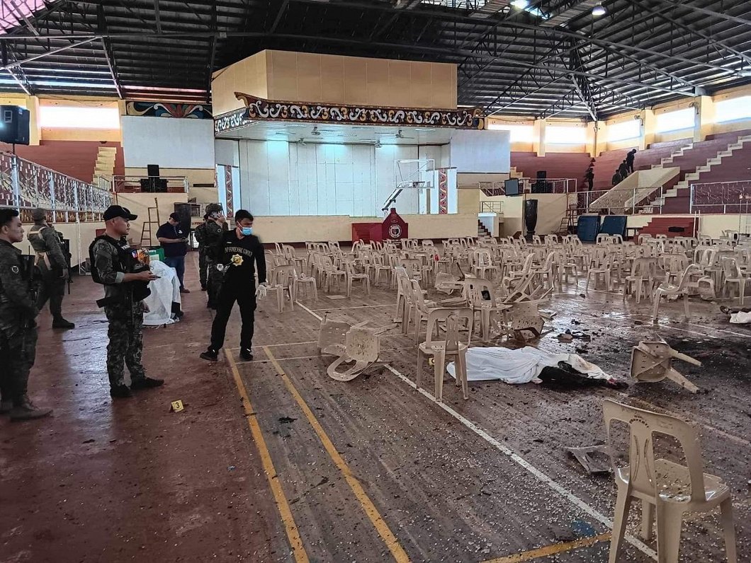 Policija sprādziena vietā Filipīnās