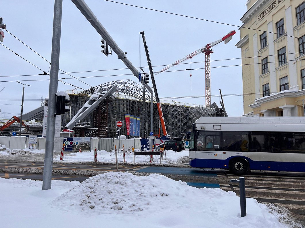 &quot;Rail Baltica&quot; Rīgas Centrālā mezgla būvlaukums, 2023.gada decembris.
