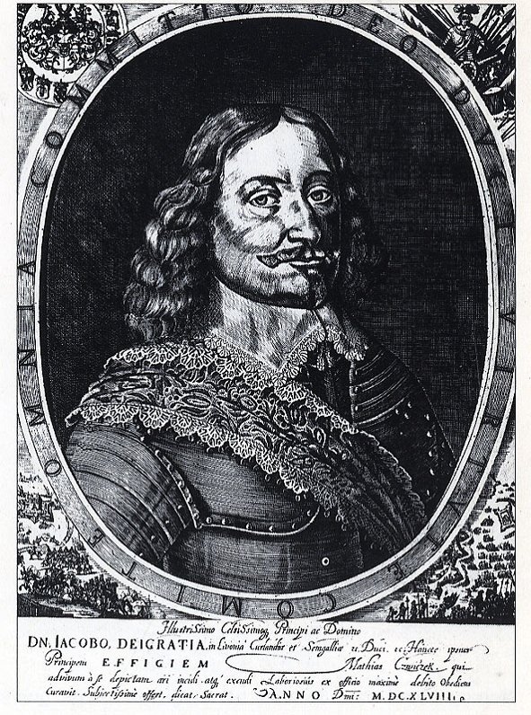 Hercogs Jēkabs. Gravīras autors ir čehu izcelsmes mākslinieks Matiass Cvičeks (1601–1654), kurš 1628...