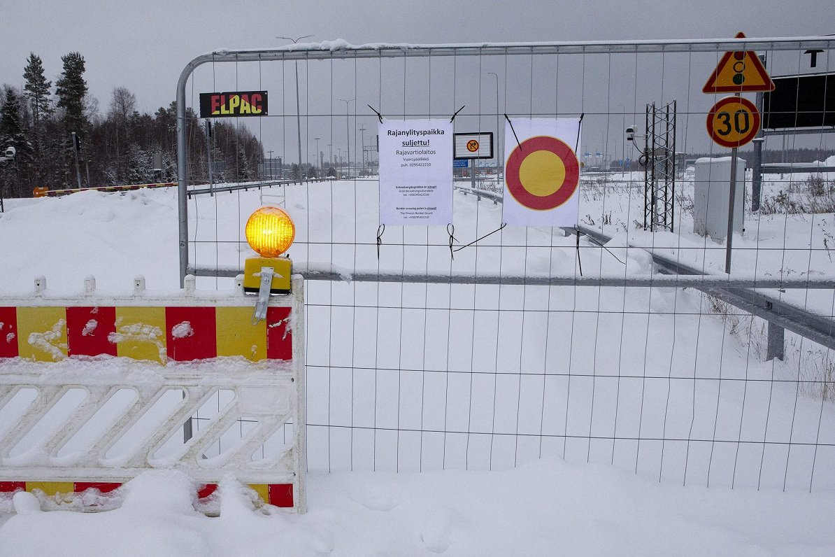 Slēgts robežšķērsošanas punkts pie Somijas un Krievijas robežas