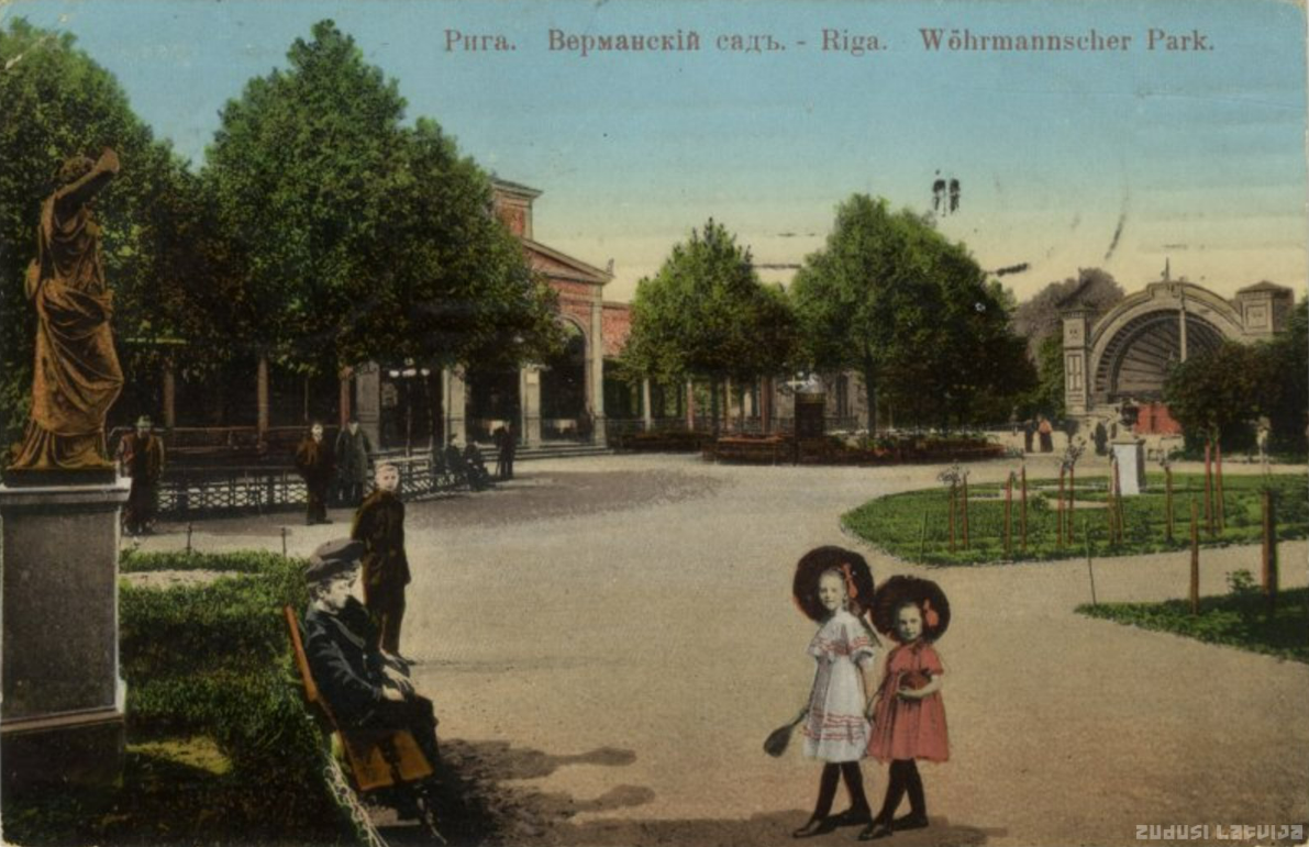 1817.gada 8. jūnijā atklātais Vērmanes dārzs 20. gadsimta sākumā