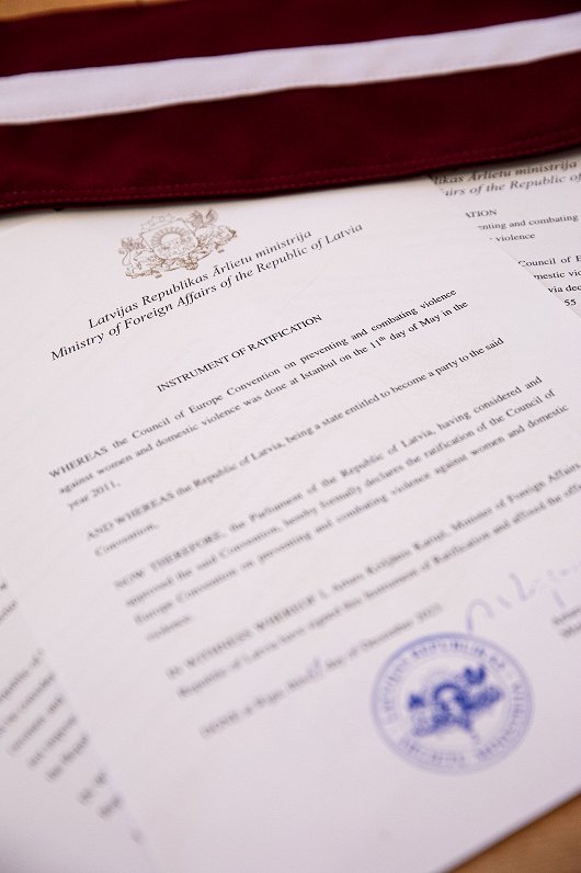 Ratification document of Istanbul Convention