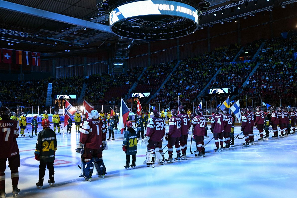 Юниорская сборная Латвии по хоккею.