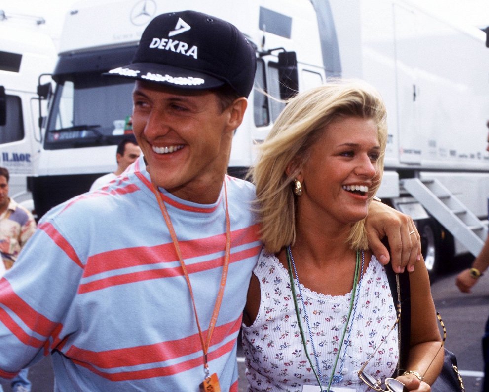 Mihaels Šūmahers ar sievu Korinu, 1995. gadā