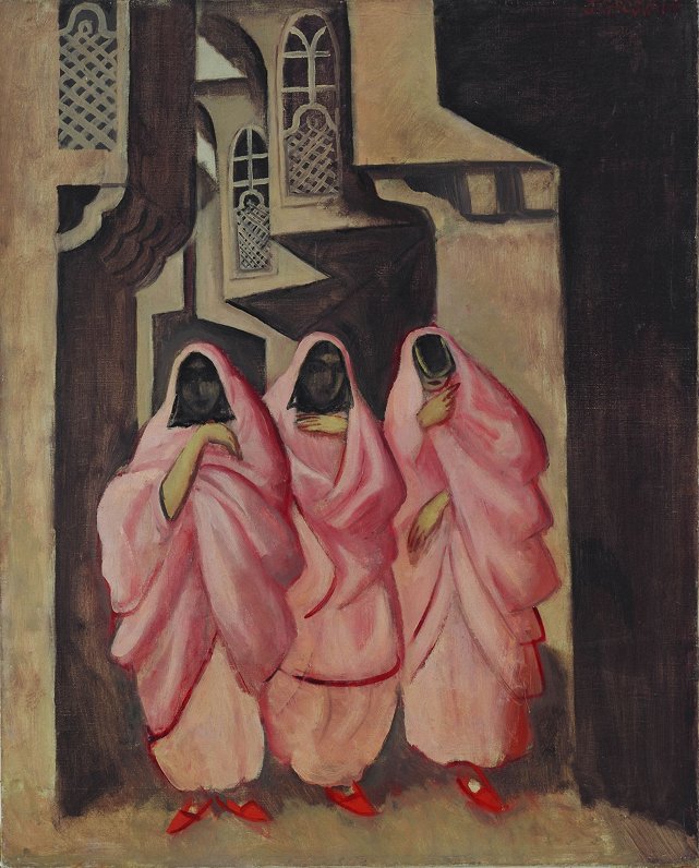 Jāzeps Grosvalds. Trīs sievietes Bagdādes ielās. 1919. Audekls, eļļa. Latvijas Nacionālā mākslas muz...