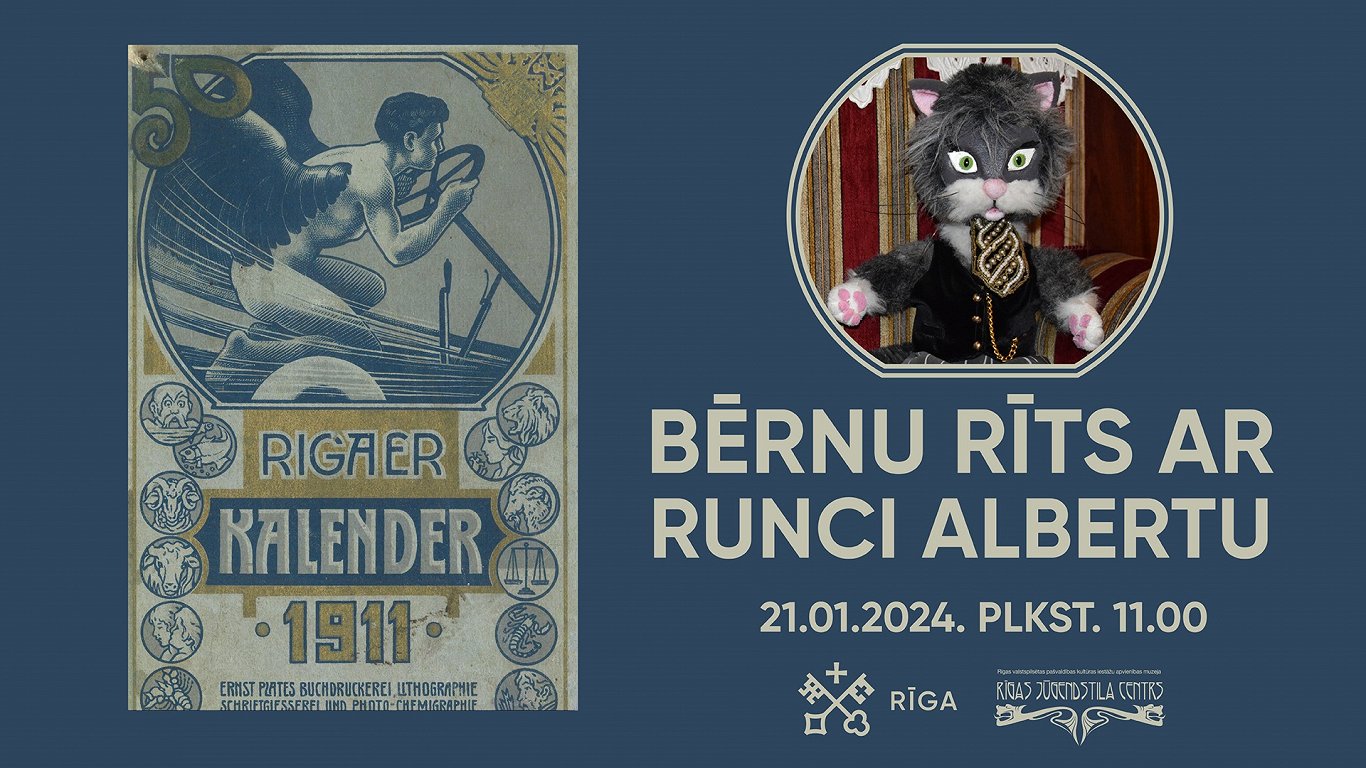 Runcis Alberts un Rīgas 1911. gada kalendārs Nr. RJM p1588 no  muzeja “Rīgas Jūgendstila centrs” krā...