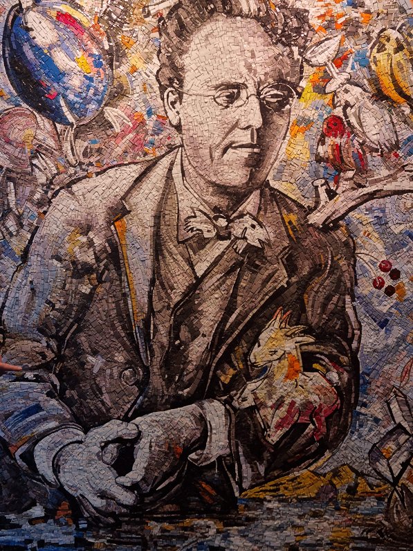 Gustavs Mālers, mozaīkā no Murano stikla lauskām