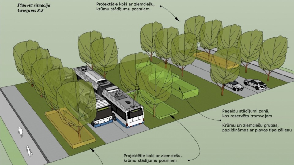 Визуализация будущей конечной остановки метробуса.