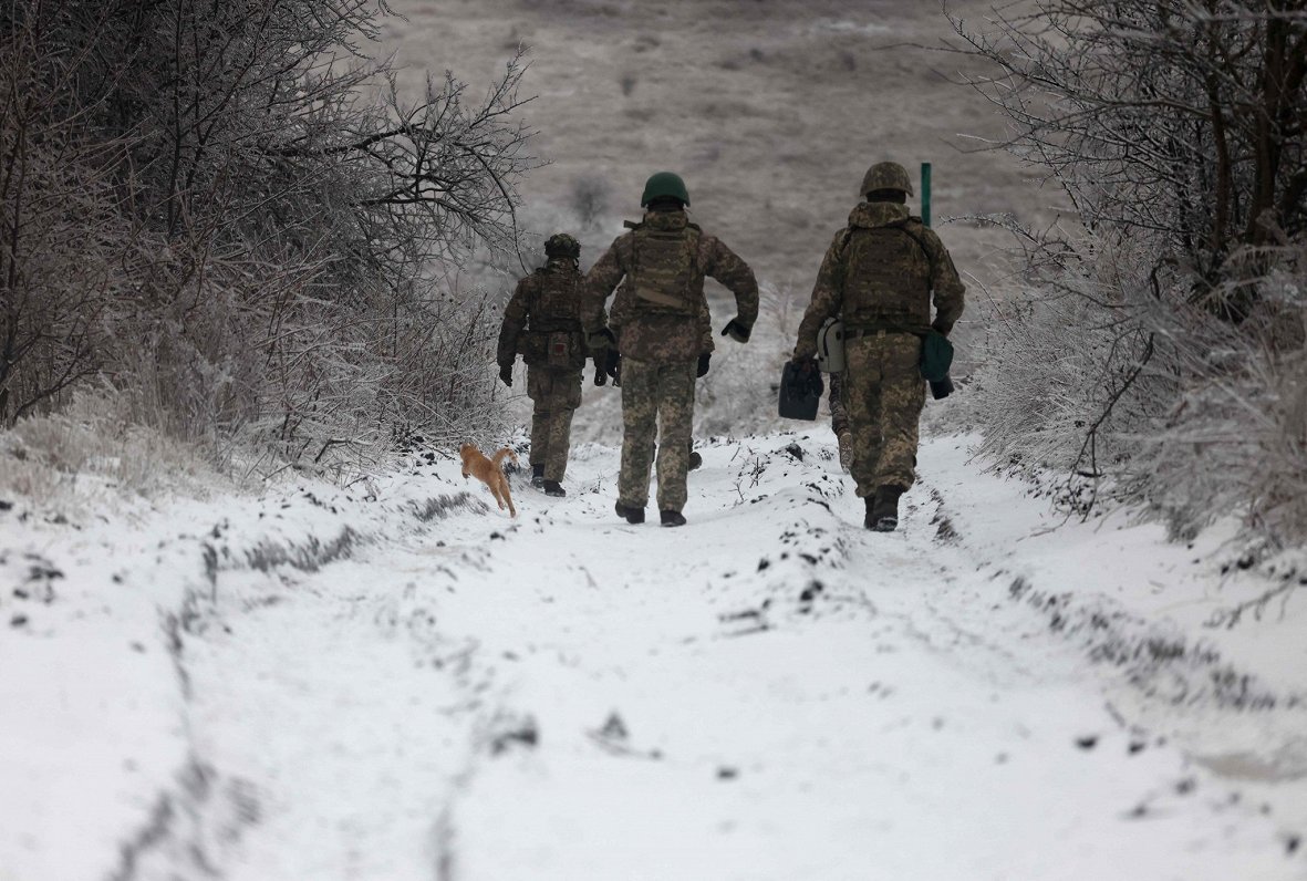 Ukrainas karavīri pie Bahmutas, 2023.gada decembris