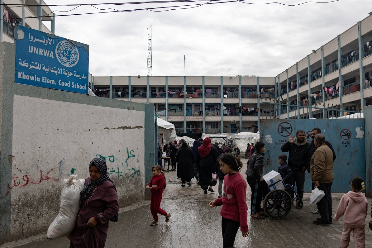 UNRWA centrs Gazas joslā, Palestīnā.