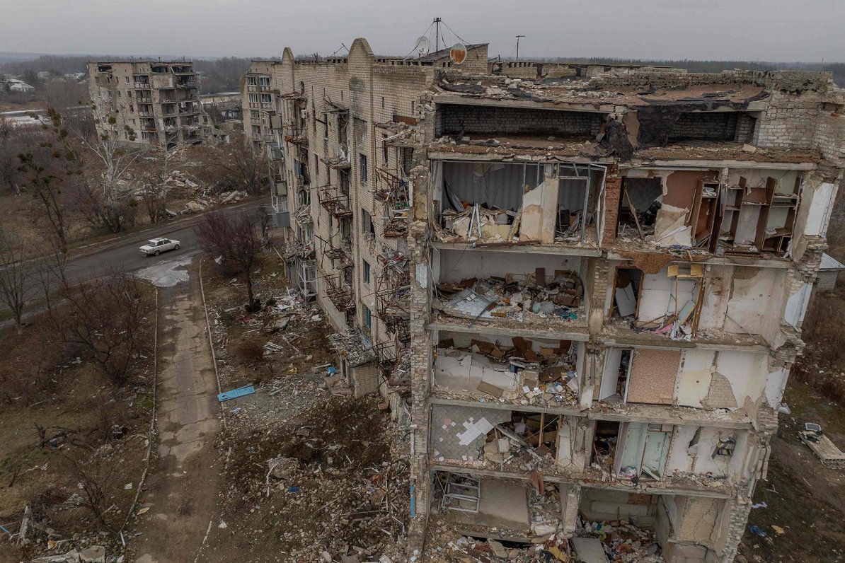 Krievijas uzbrukumu sekas Harkivas apgabalā, Ukrainā. Ilustratīvs attēls