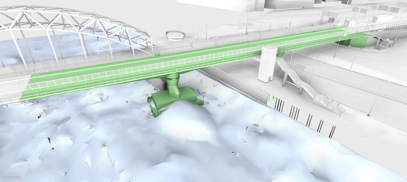 &quot;Rail Baltica&quot; dzelzceļa tilta pār Daugavu vizualizācija. 1. kārta.