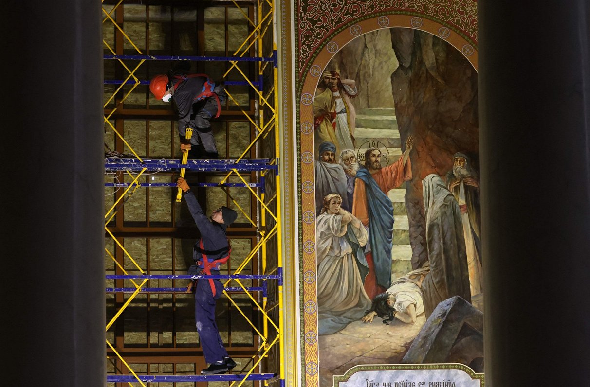 Ukrainas pareizticīgo baznīcas Apskaidrošanās katedrāles atjaunošanas darbi