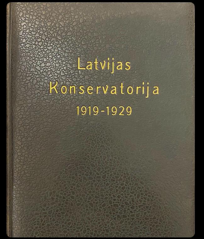 J. Vītola grāmata „Latvijas  konservatorija 1919.–1929.”