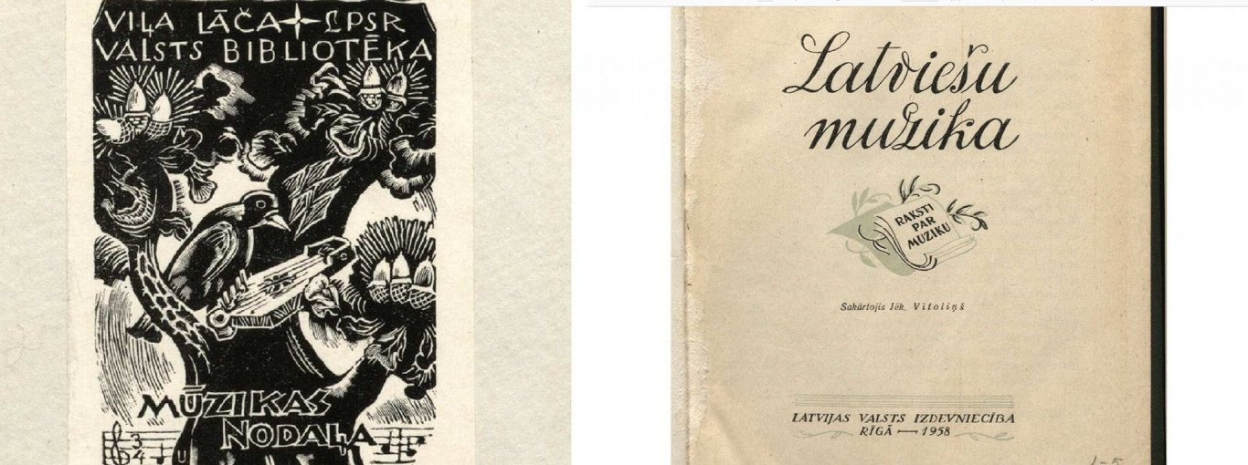 Periodiskā akadēmiskā izdevuma Latviešu mūzika pirmais numurs 1958. gadā, titula iekšlapas.