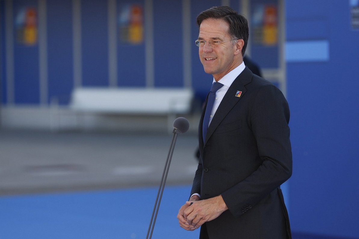 Nīderlandes premjerministrs Marks Rite NATO samitā Madridē, 2022. gadā