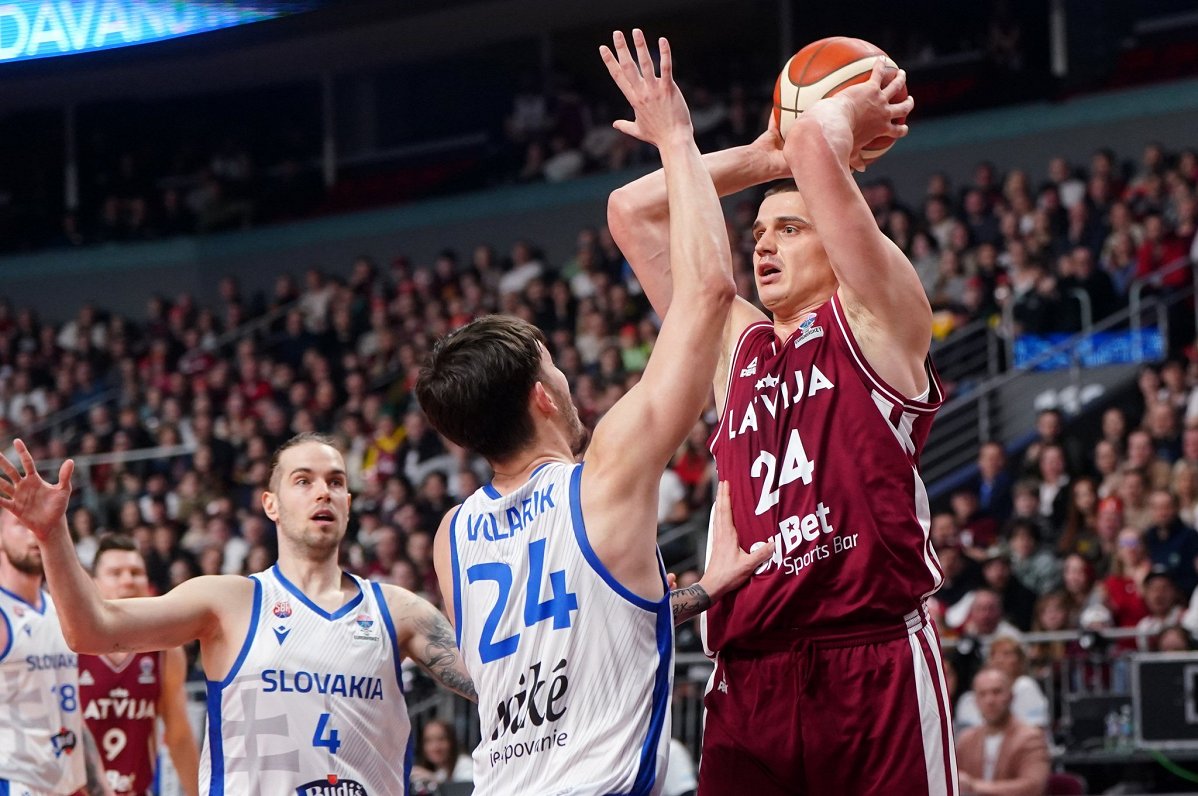 2025.gada Eiropas čempionāta kvalifikācijas spēle basketbolā, kurā tiekas Latvijas un Slovākijas val...