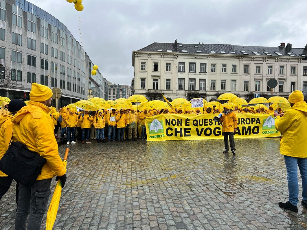Lauksaimnieku protesta akcija Briselē