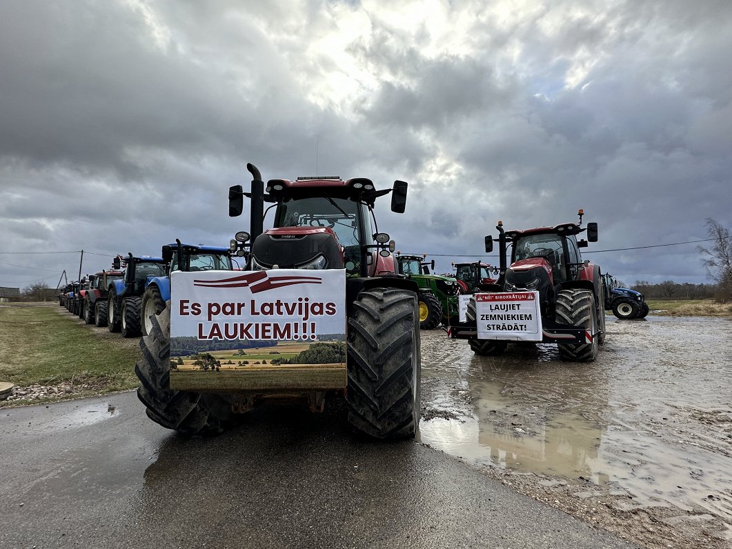 Протест фермером в Южной Курземе. Иллюстрация