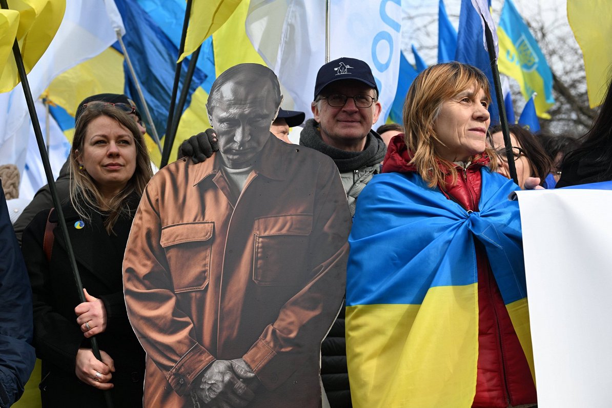 Митинг в поддержку Украины. Бельгия, Брюссель. 25.02.2024