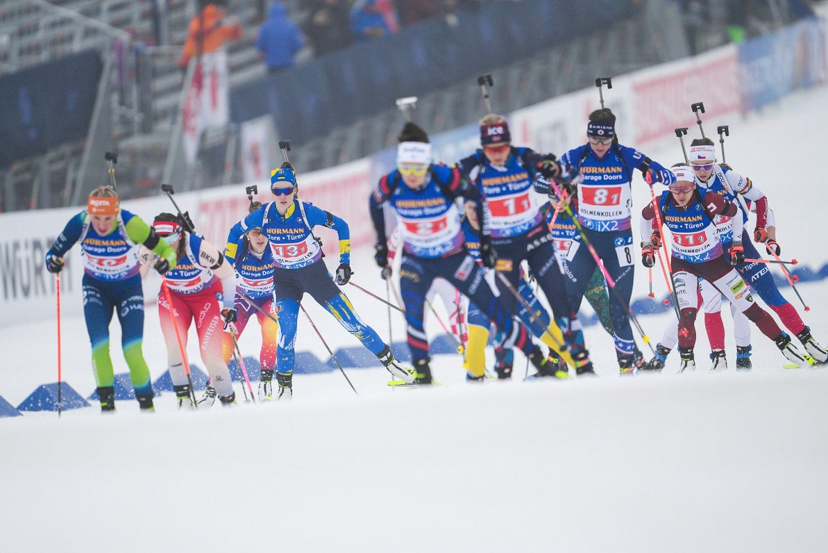 Bendika og Rastorgujev etter straffeomgangen, 14. plass for Latvia i 1+1 blandet skiskytingstafett.  Hovedhendelser / Artikkel