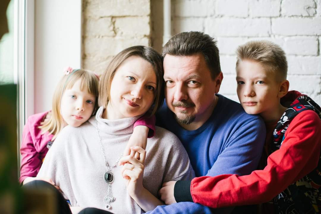 Ukrainietes Olhas Horbenko ģimene