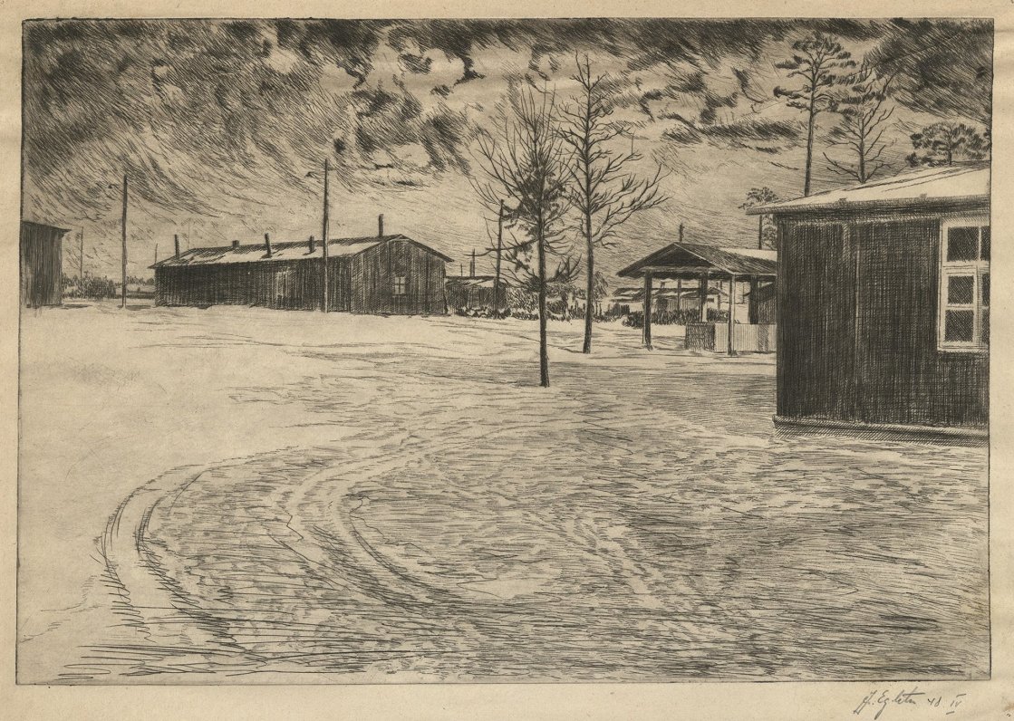 Jāņa Eglīša grafika, Fišbahas nometnes grafikas darbnīca, 1948.