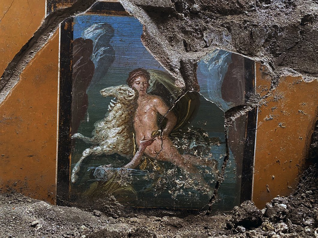 Pēc grieķu mīta veidota freska Pompejos