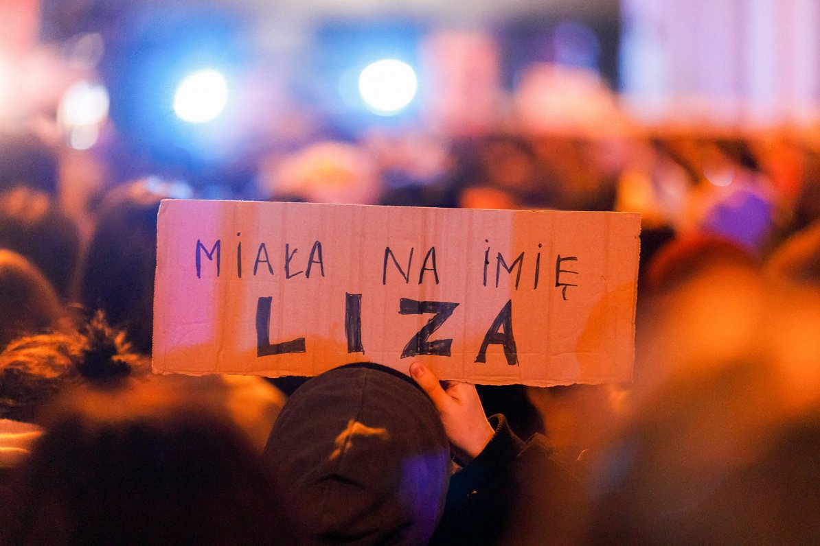 Марш молчания Miała na imię Liza. Польша, Варшава, 06.03.2024