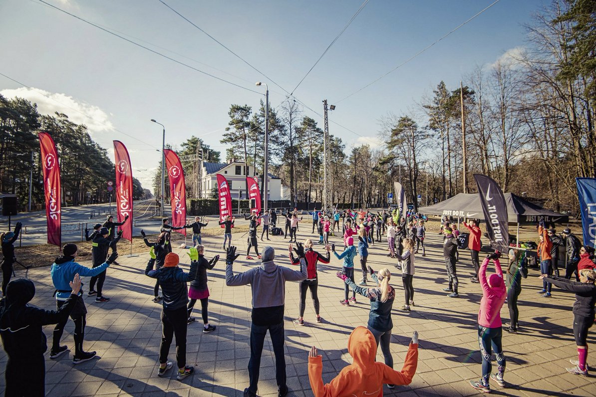 Rīgas maratona koptreniņš Mežaparkā