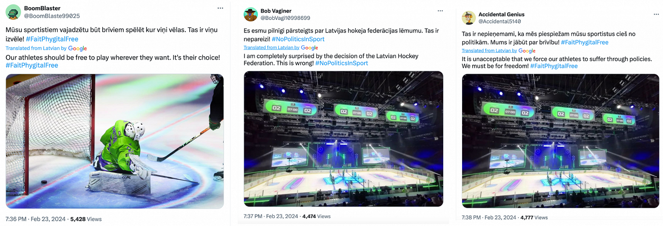 Kremlin bots on hockey