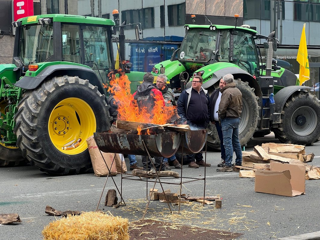Zemnieku protesta akcija Briselē