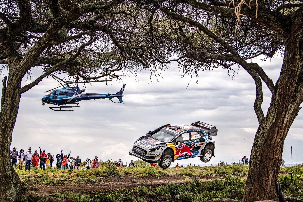 Adriena Formo ekipāža 2024. gada Kenijas WRC posmā.