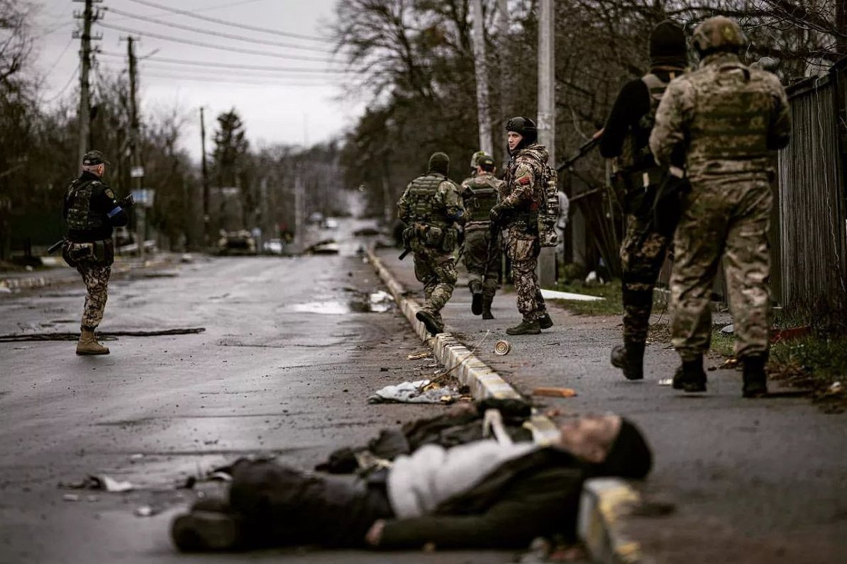 Деоккупированная Буча. Украина, фото марта 2022 года.