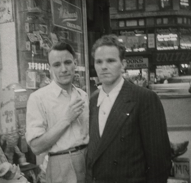 Gunars Saliņš un Linards Tauns Ņujorkas ielās, 20. gs. 50. gados