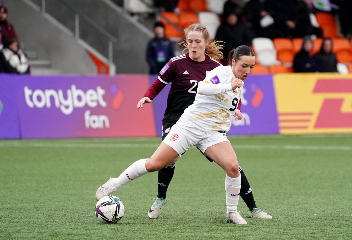 Latvijas un Ziemeļmaķedonijas sieviešu futbola izlašu spēle Eiropas čempionāta kvalifikācijā
