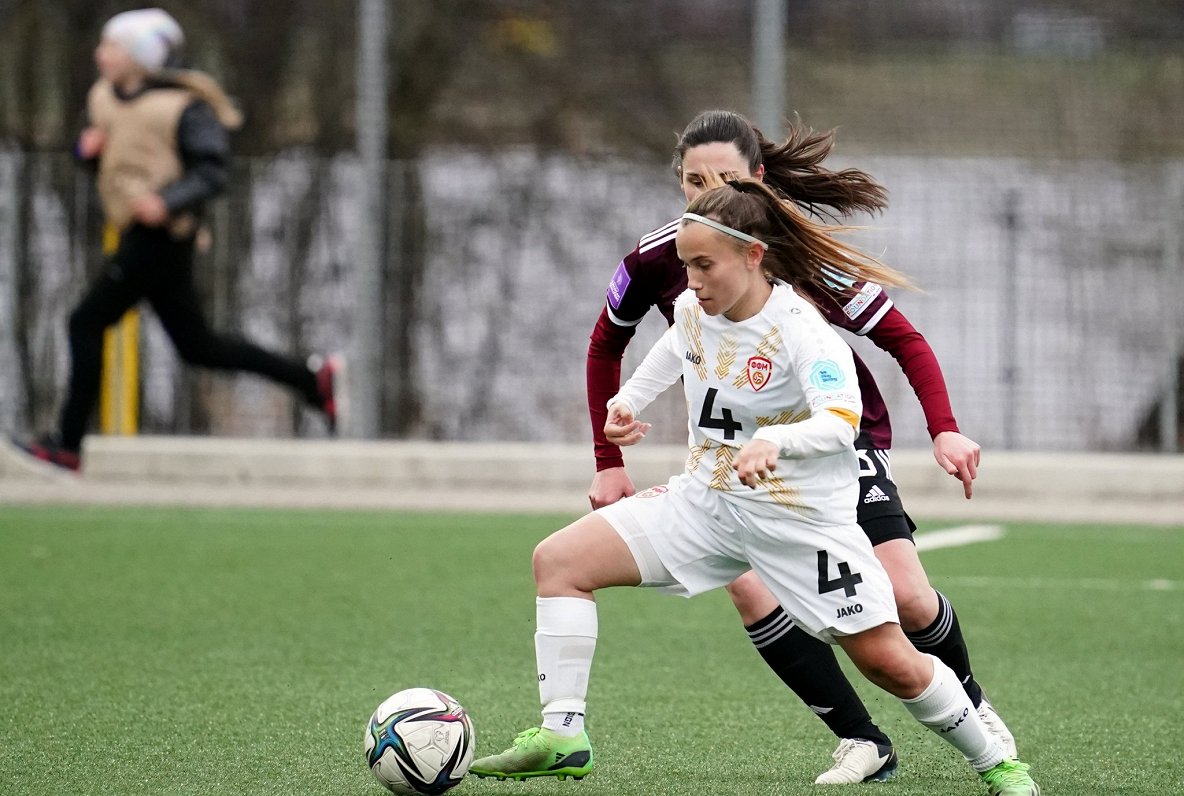 Latvijas un Ziemeļmaķedonijas sieviešu futbola izlašu spēle Eiropas čempionāta kvalifikācijā