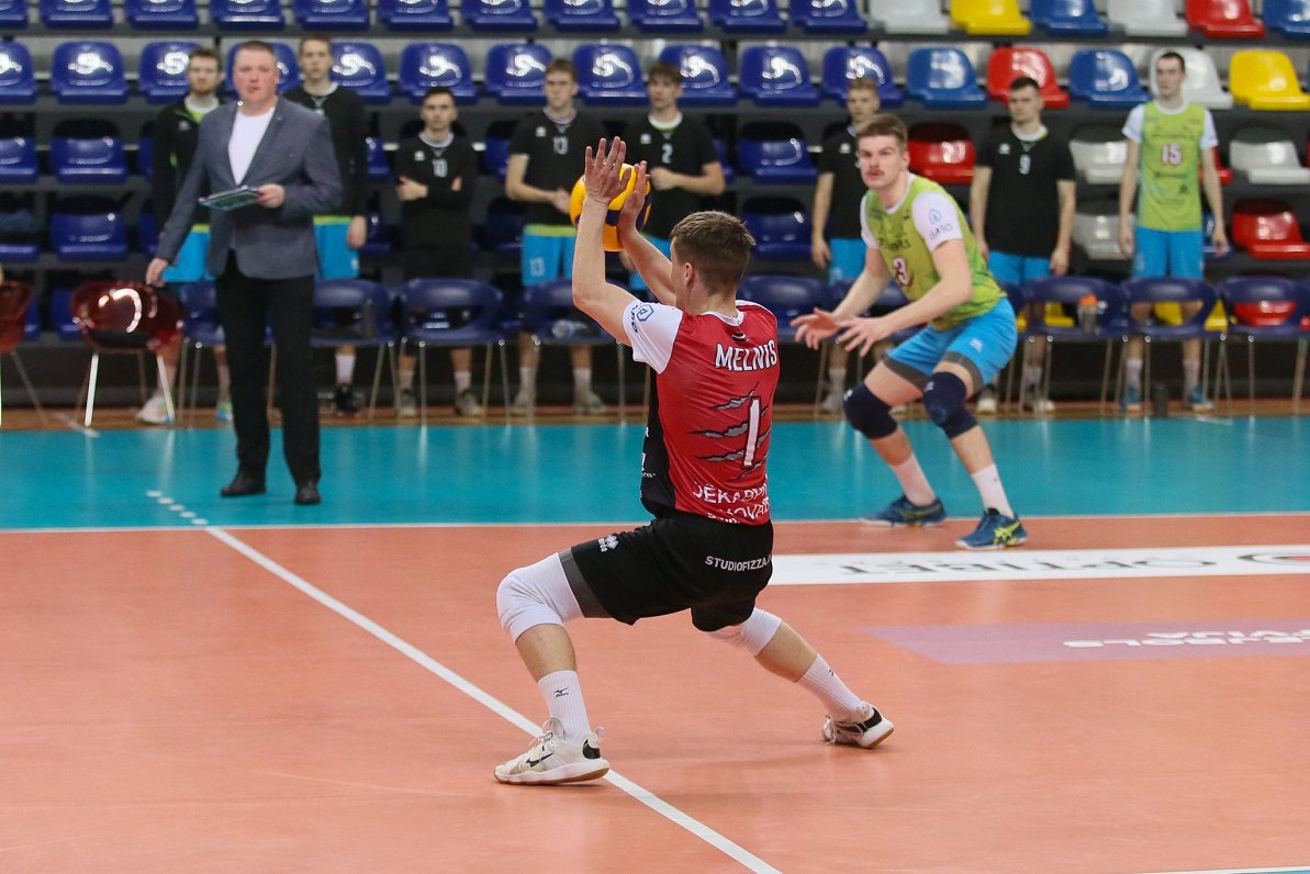 &quot;Ezerzeme/DU&quot; un &quot;Jēkabpils Lūšu&quot; pirmā spēle Latvijas volejbola čempionāta finā...