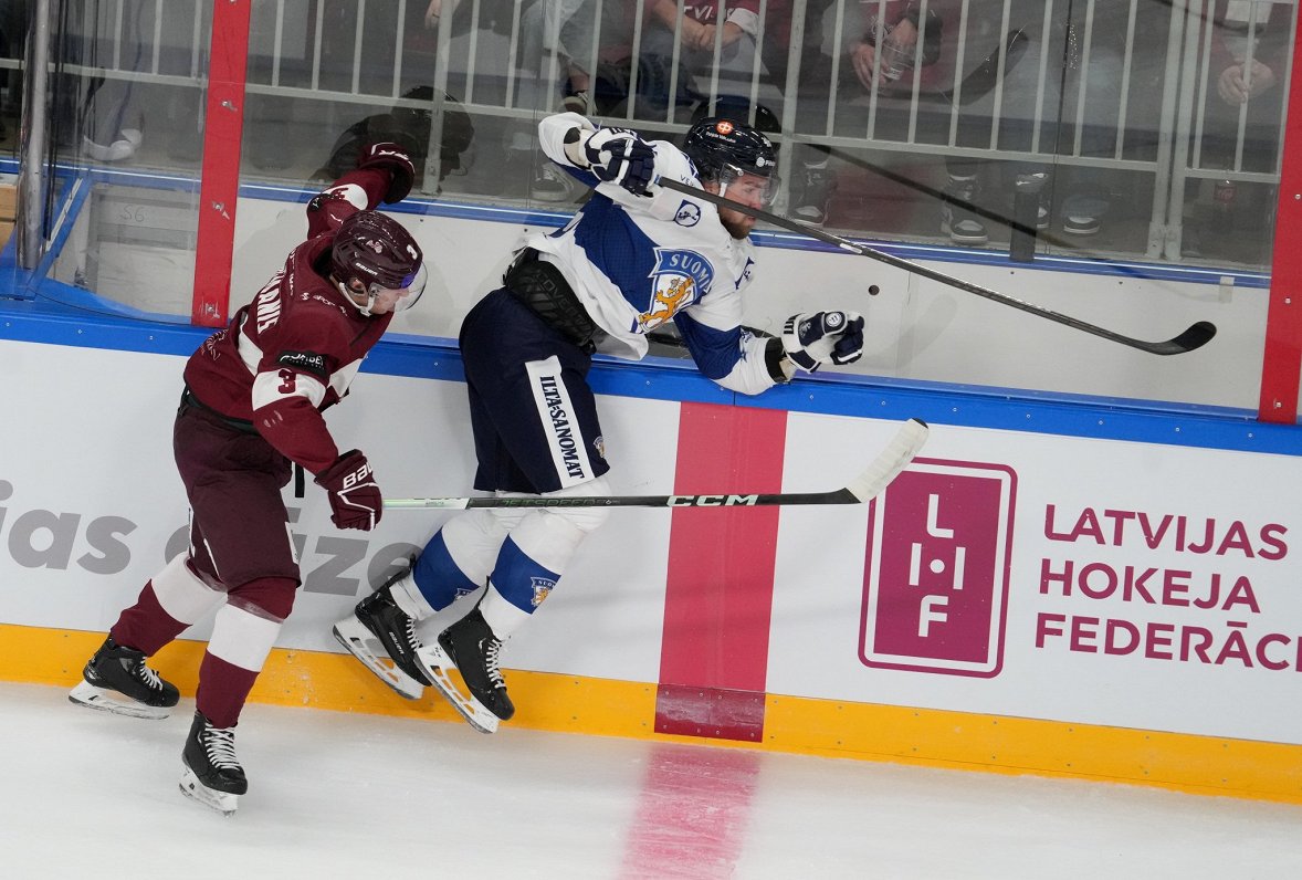 Latvijas un Somijas hokeja izlašu pārbaudes spēle