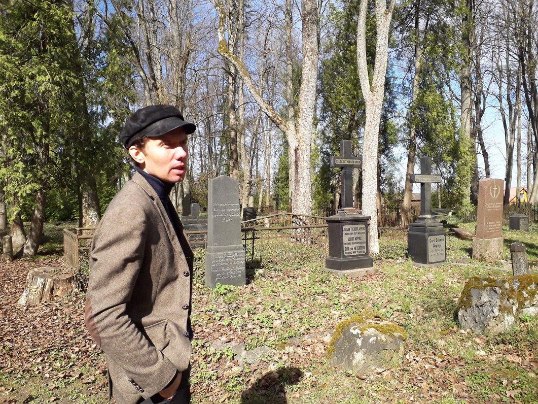 Gundars Kalniņš at Cēsis 'German Cemetery'