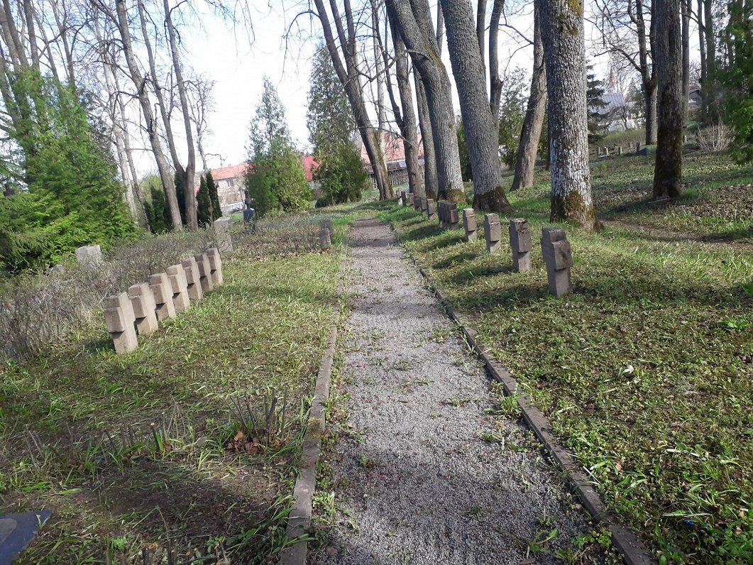 Baltic German 'Landeswehr' graves in Cēsis 'German Cemetery'