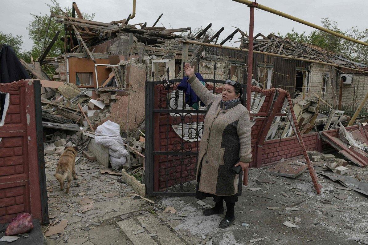 Izpostīta māja Doneckā